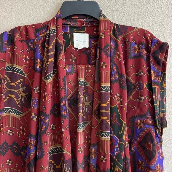 Silence + Noise Aztec Print Flowy Kimono Cardigan - Picture 2 of 6